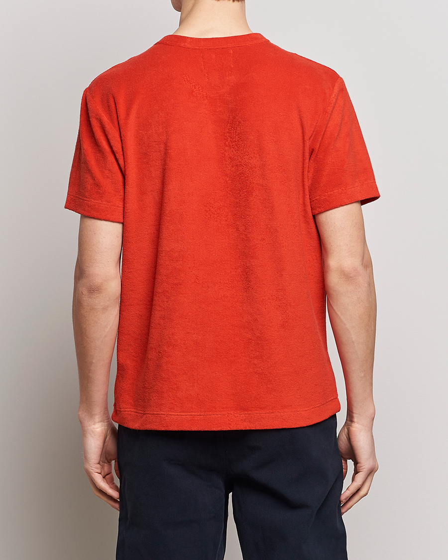 Men | T-Shirts | Howlin' | Fons Cotton Blend Terry Pocket Tee Red Sky