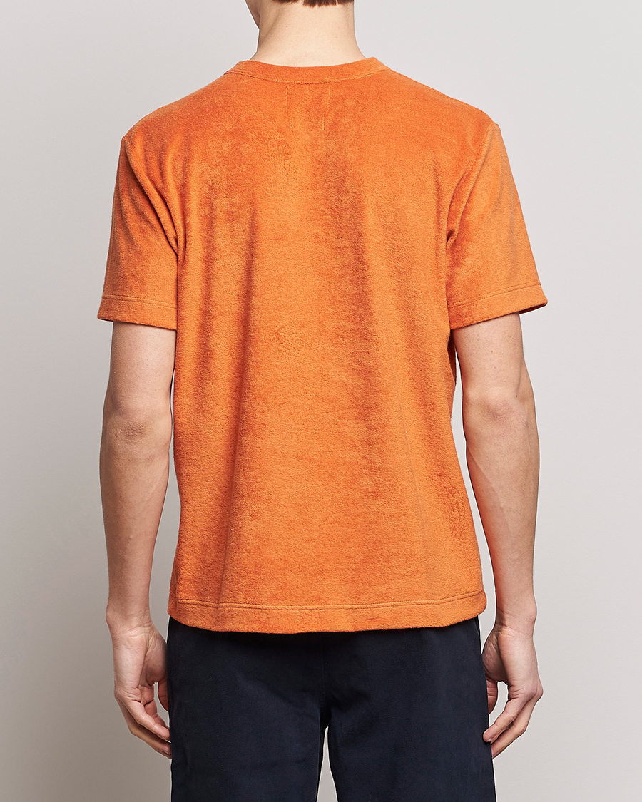 Men | T-Shirts | Howlin' | Fons Cotton Blend Terry Pocket Tee Tangerine Dream
