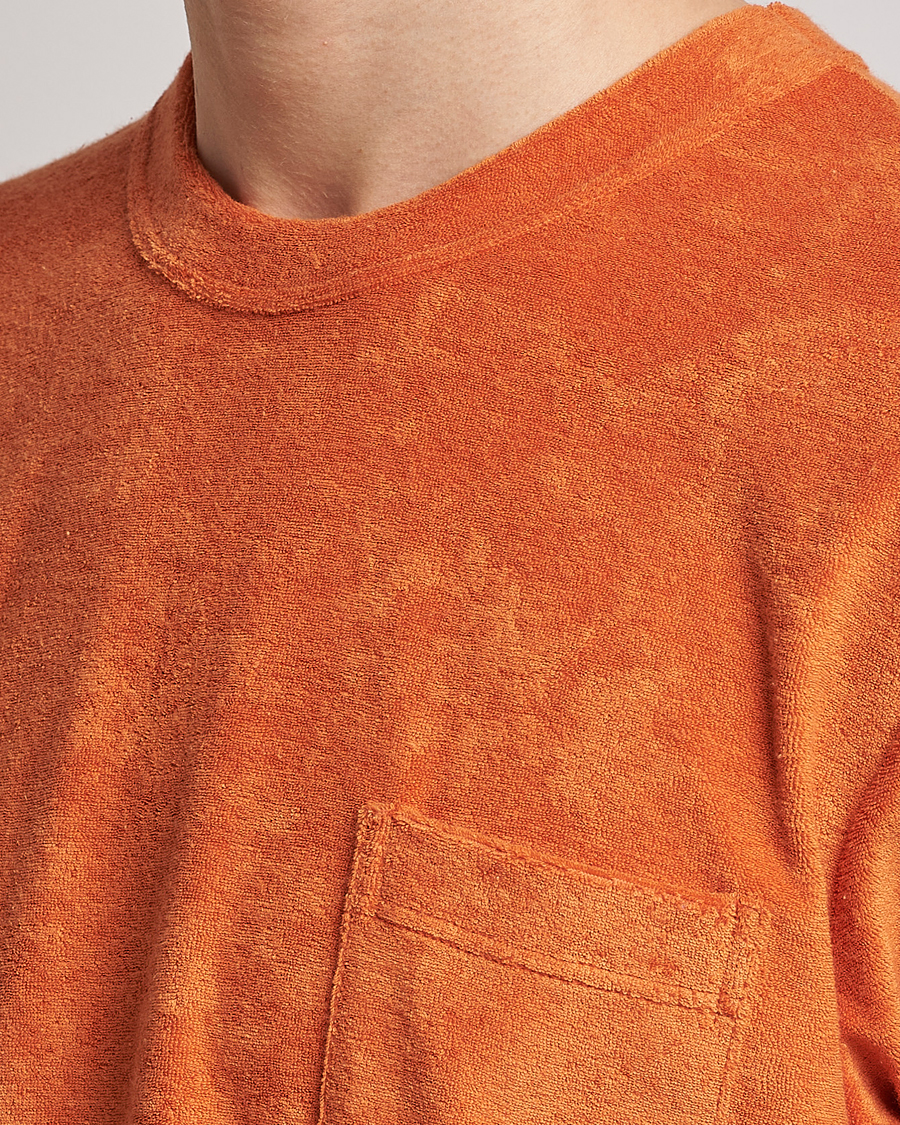 Men | T-Shirts | Howlin' | Fons Cotton Blend Terry Pocket Tee Tangerine Dream