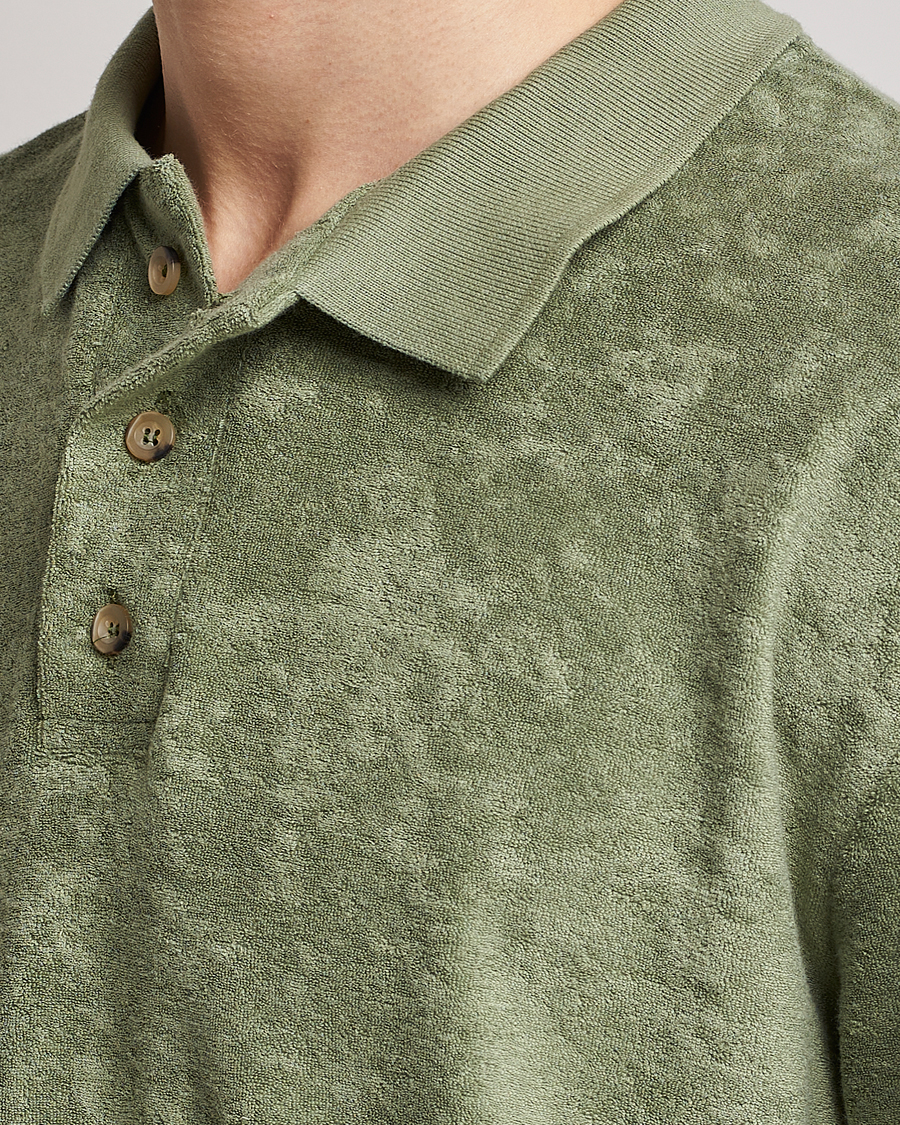 Men | Sweaters & Knitwear | Howlin' | Long Sleeve Terry Polo Agave