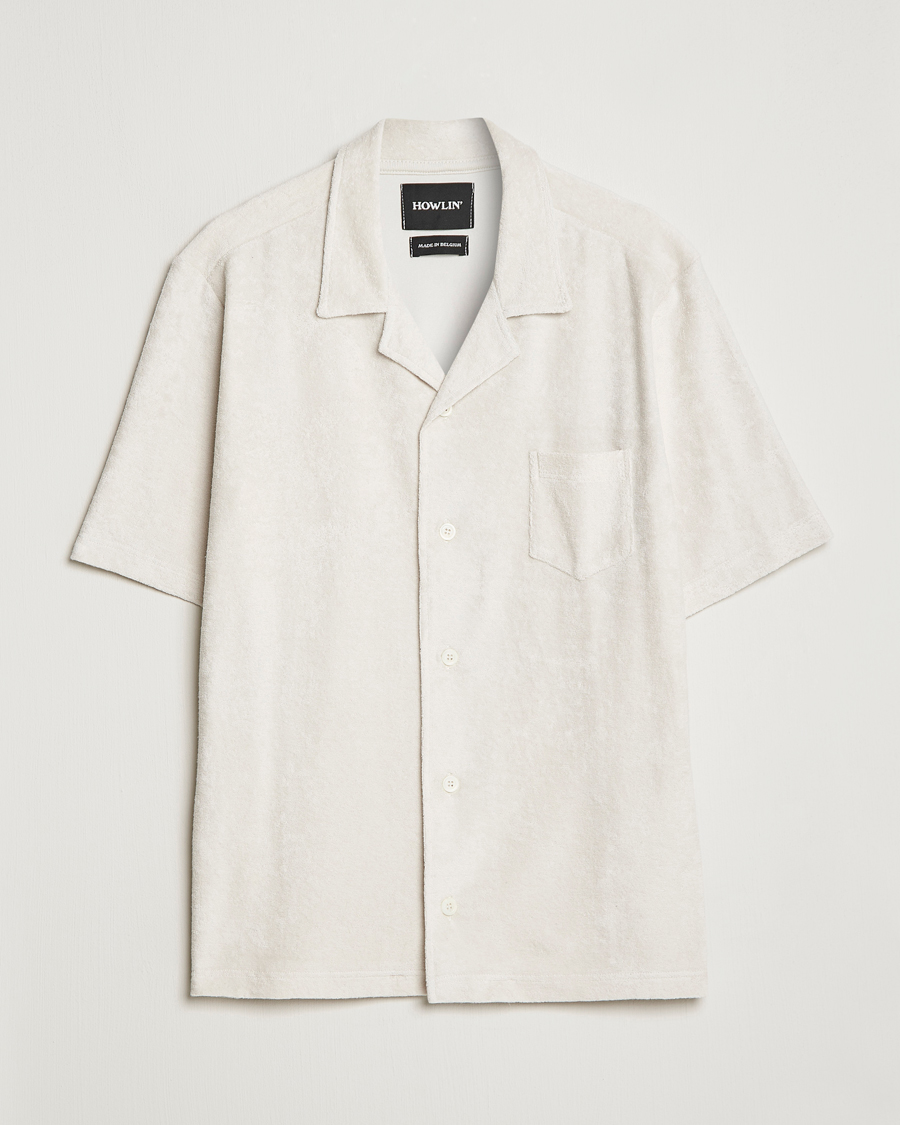 Men | Shirts | Howlin' | Short Sleeve Terry Shirt White Sand