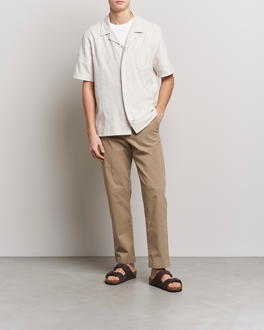 Men | Shirts | Howlin' | Short Sleeve Terry Shirt White Sand
