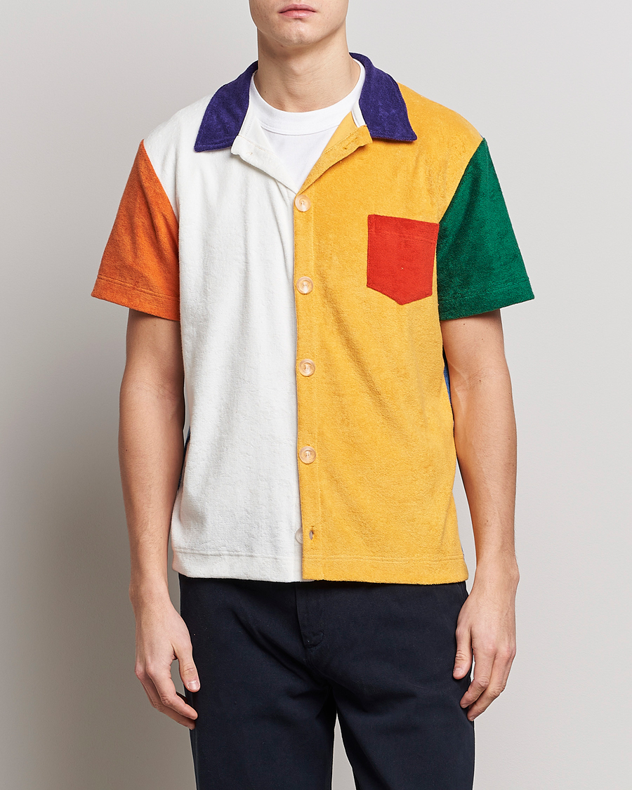 Men | The Terry Collection | Howlin' | Short Sleeve Color Block Terry Shirt Butter In The Sun