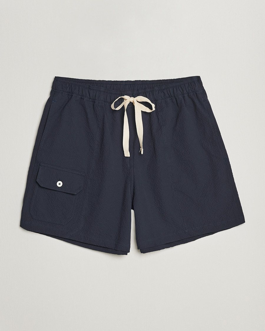 Men | Shorts | Howlin' | Cotton Seersucker Shorts Navy