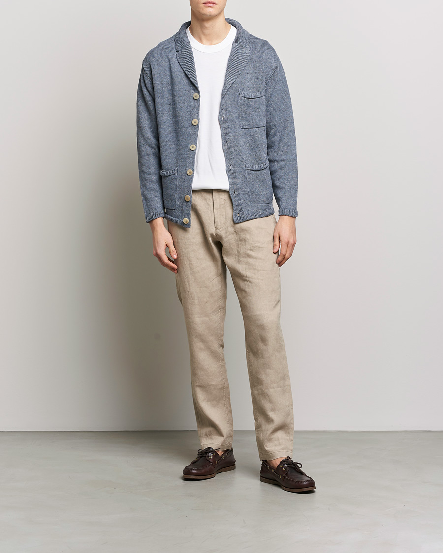 Inis Meáin Washed Linen Pub Jacket Stone at CareOfCarl.com