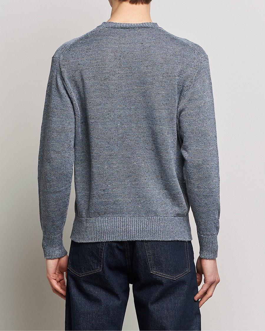 Men | Sweaters & Knitwear | Inis Meáin | Donegal Washed Linen Crew Neck Stone