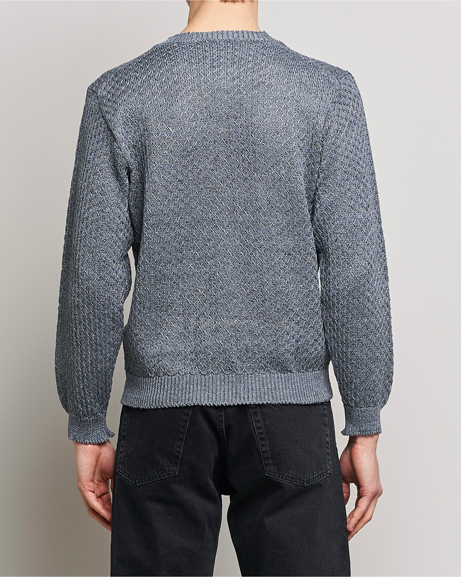 Inis Meáin Fishnet Linen Sweater Stone at CareOfCarl.com