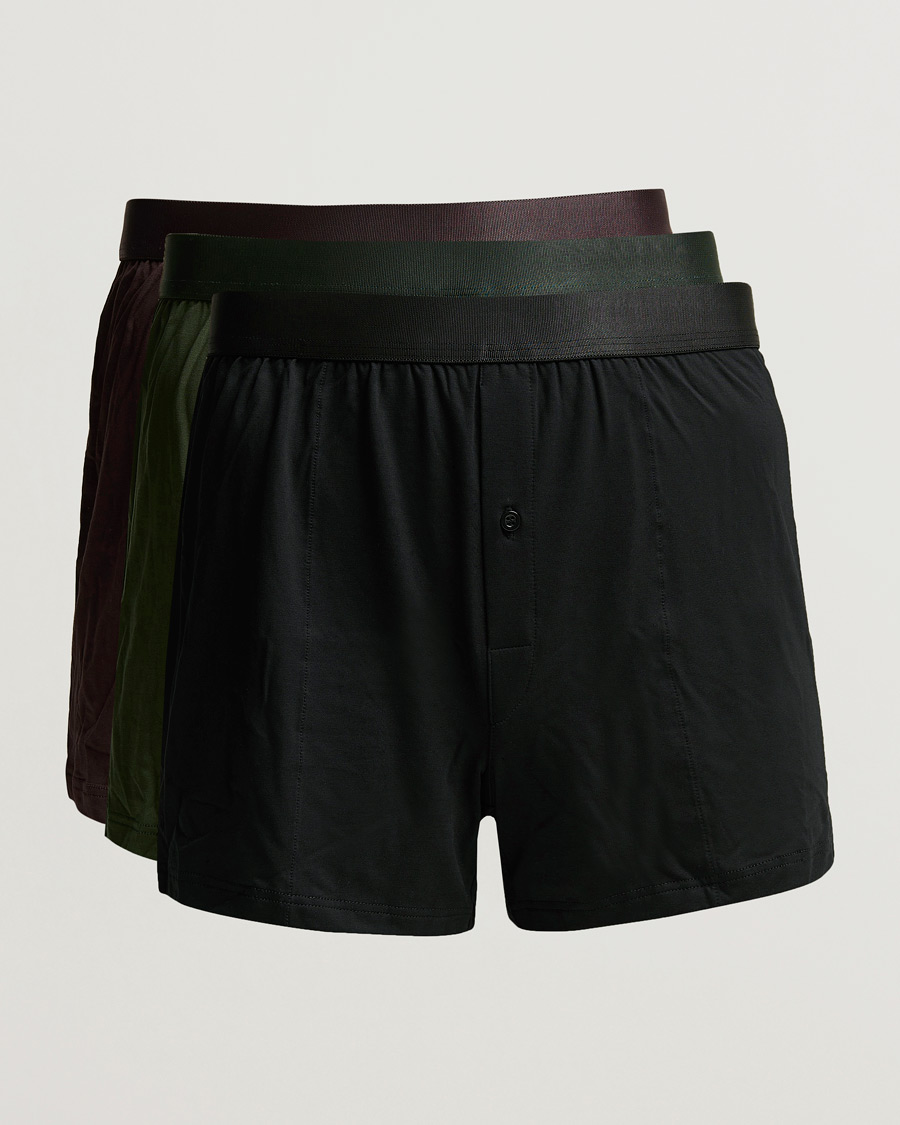 Men | Underwear & Socks | CDLP | 3-Pack Boxer Shorts Black/Army/Brown