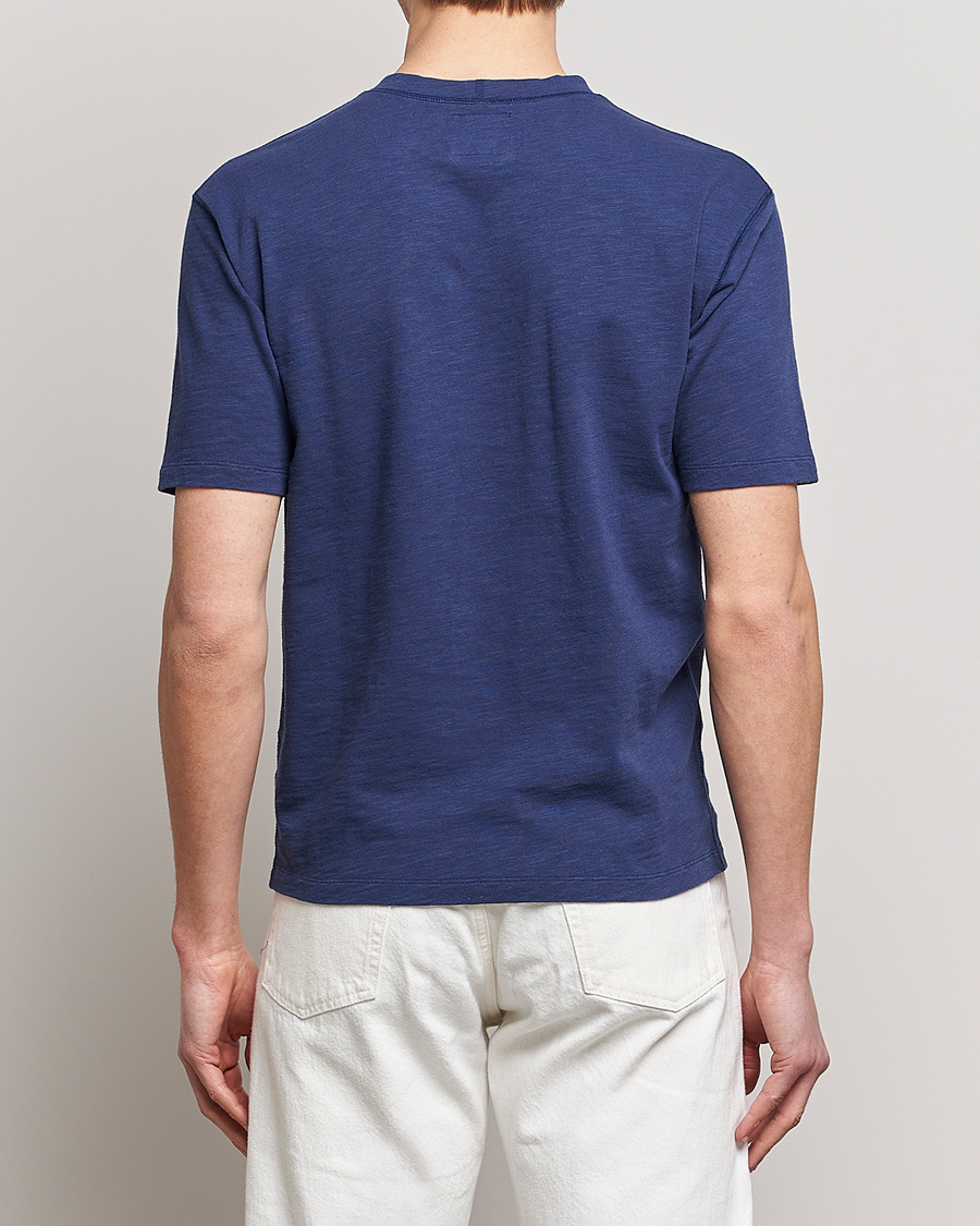 Men | T-Shirts | Drake's | Cotton Pocket T-Shirt Navy