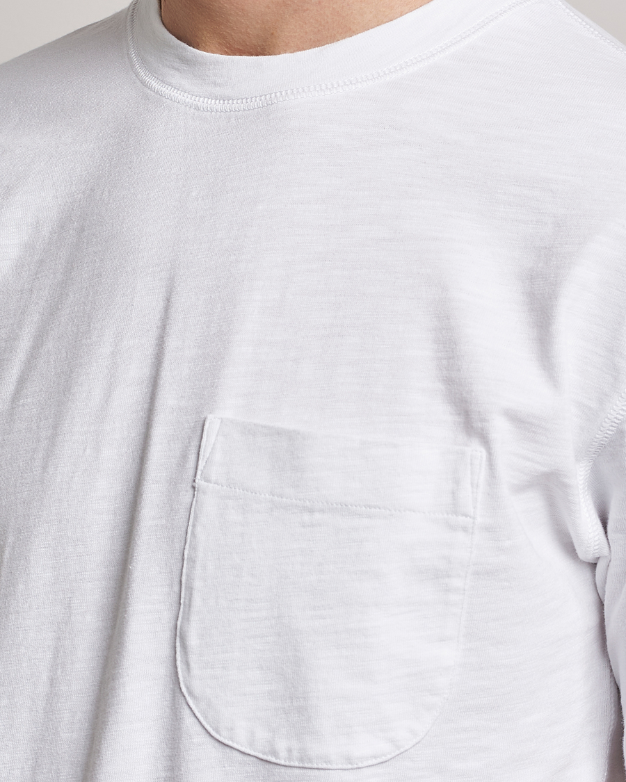 Men | T-Shirts | Drake's | Cotton Pocket T-Shirt White
