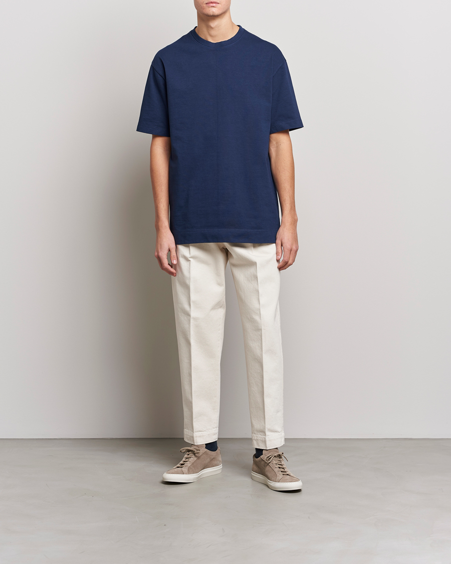Men | T-Shirts | Massimo Alba | Nevis Short Sleeve T-Shirt Navy