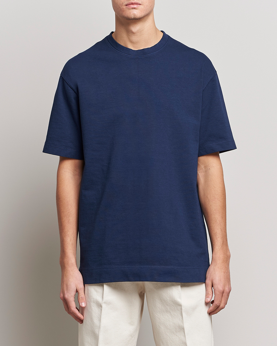 Men | T-Shirts | Massimo Alba | Nevis Short Sleeve T-Shirt Navy
