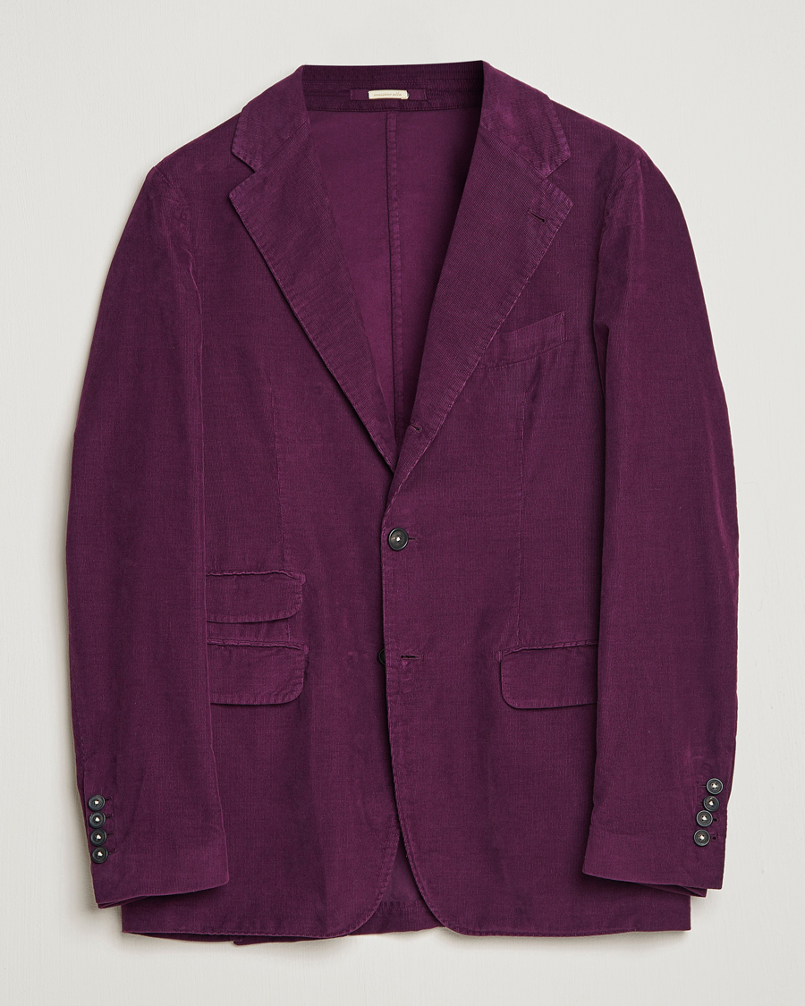 Men | Blazers | Massimo Alba | Baby Corduroy Blazer Plum