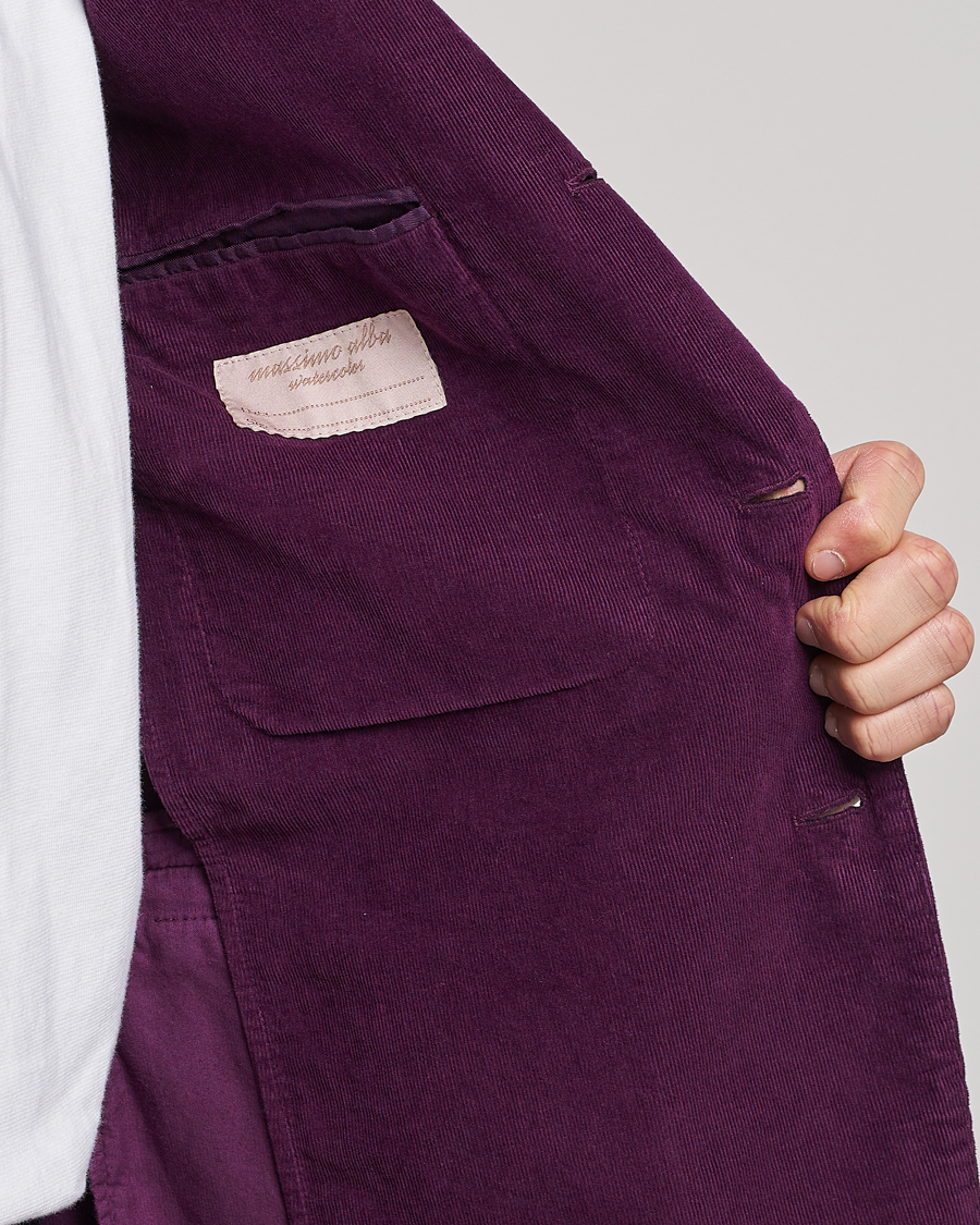 Men | Blazers | Massimo Alba | Baby Corduroy Blazer Plum