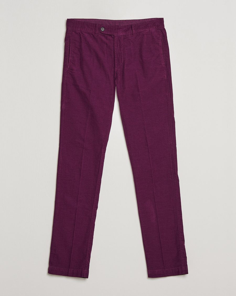 Men | Trousers | Massimo Alba | Baby Corduroy Trousers Plum
