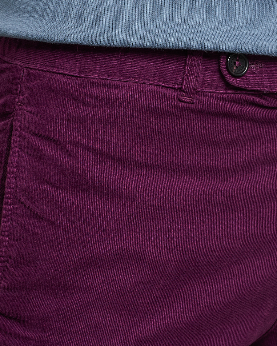 Men | Trousers | Massimo Alba | Baby Corduroy Trousers Plum