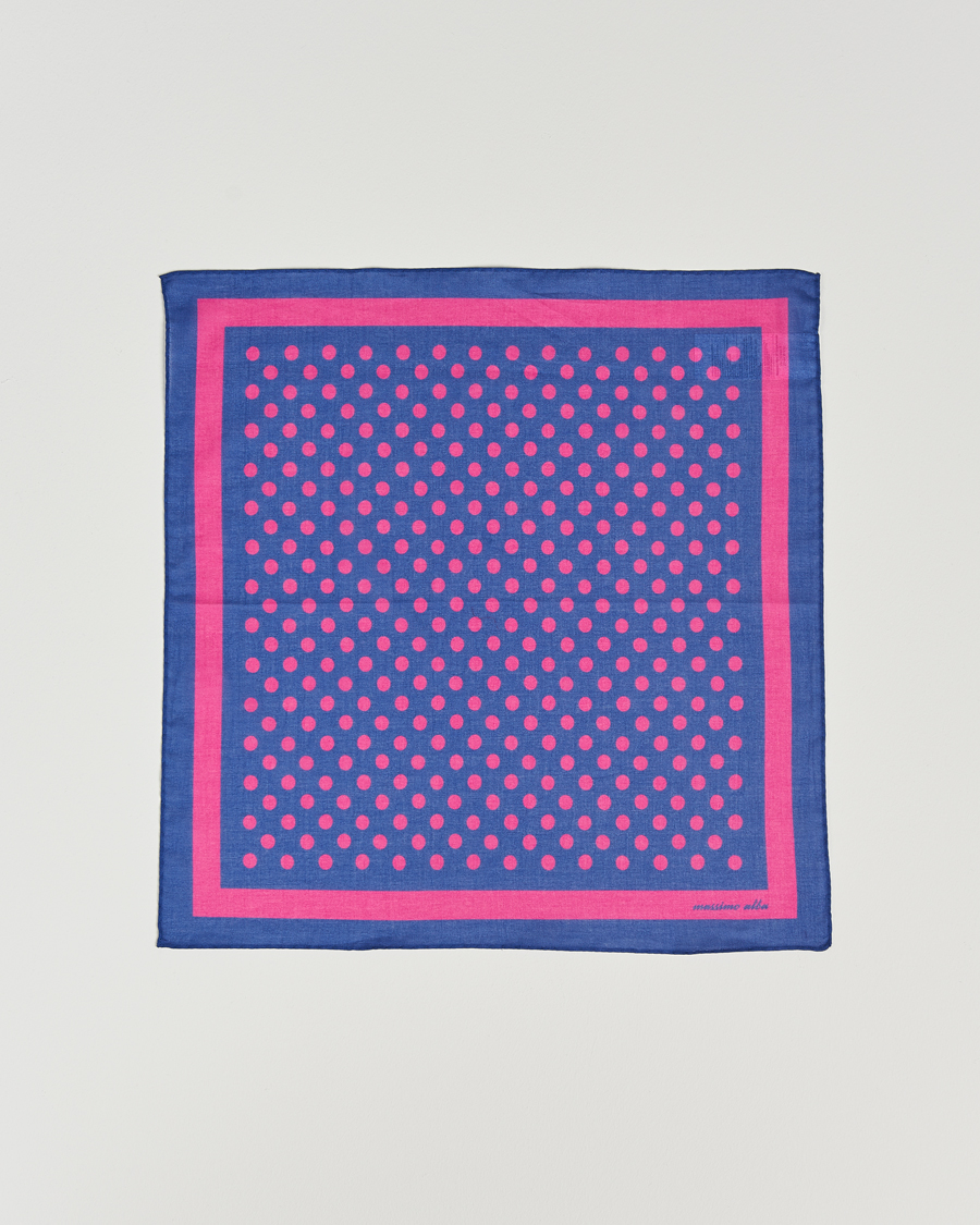 Men | Massimo Alba Cotton Voile Bandana Blue Massaua | Massimo Alba | Cotton Voile Bandana Blue Massaua
