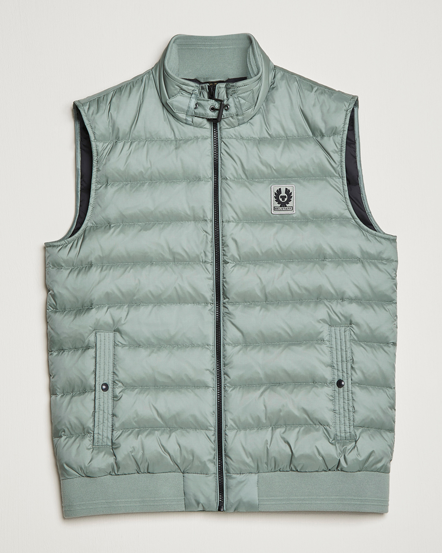 Men | Gilets | Belstaff | Circuit Padded Gilet Steel Green