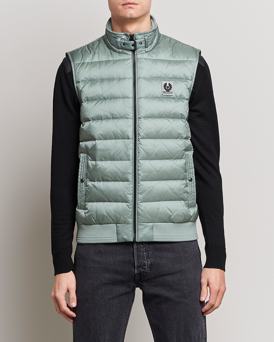 Men | Gilets | Belstaff | Circuit Padded Gilet Steel Green