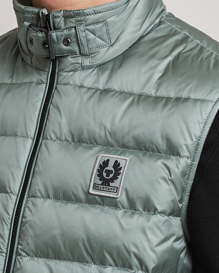 Men | Gilets | Belstaff | Circuit Padded Gilet Steel Green