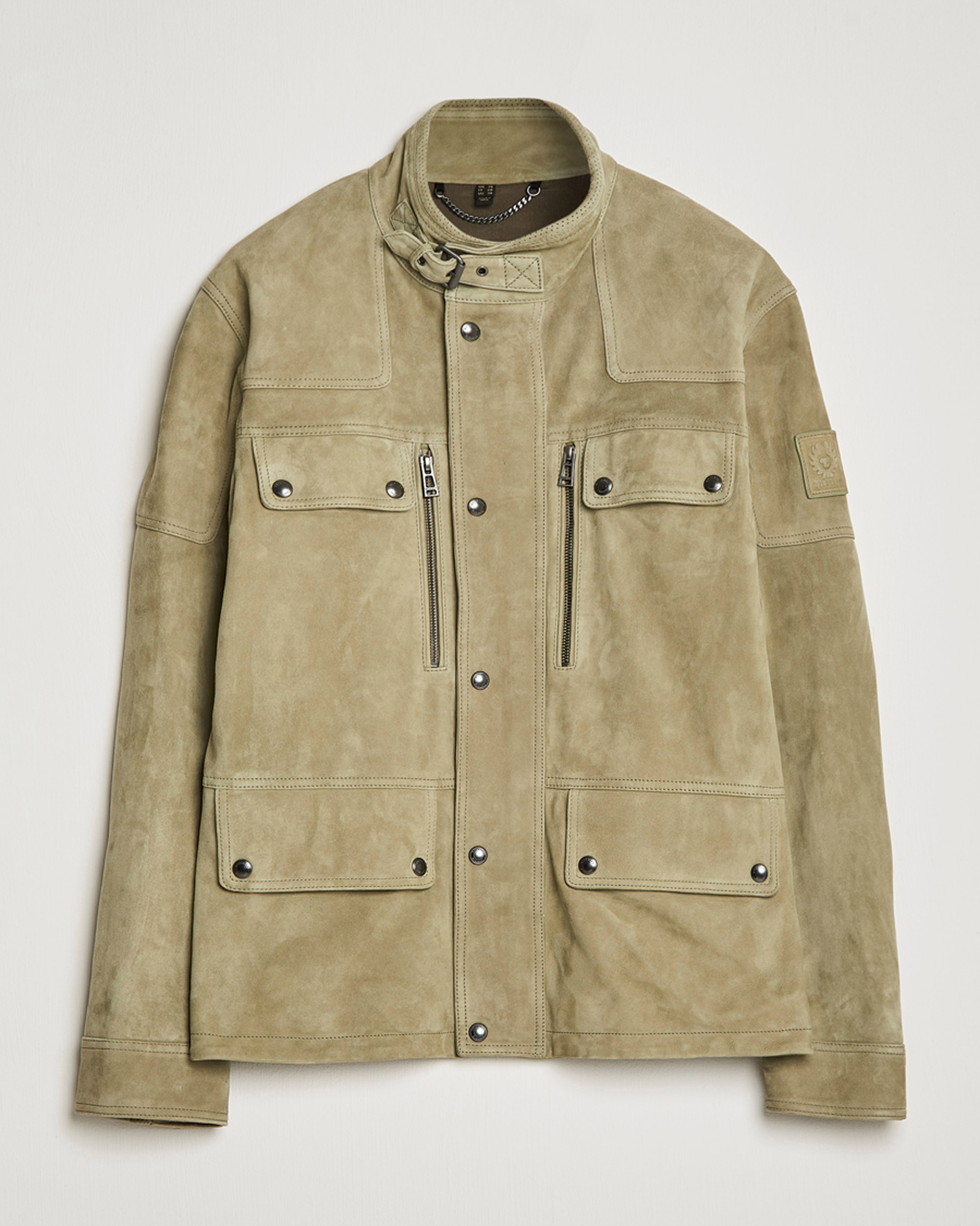 Men | Coats & Jackets | Belstaff | Dene Suede Field Jacket Aloe
