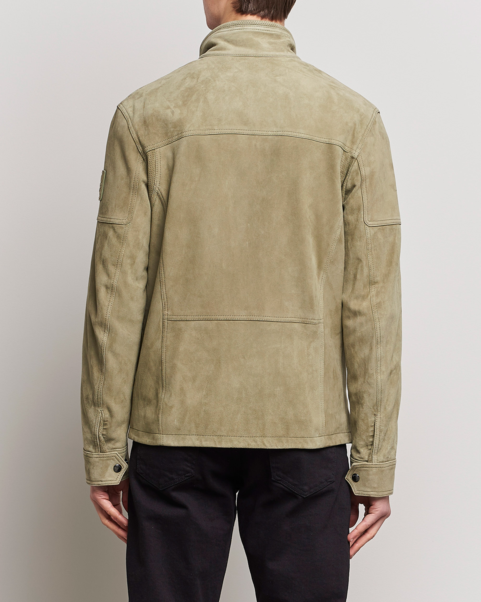 Men | Coats & Jackets | Belstaff | Dene Suede Field Jacket Aloe