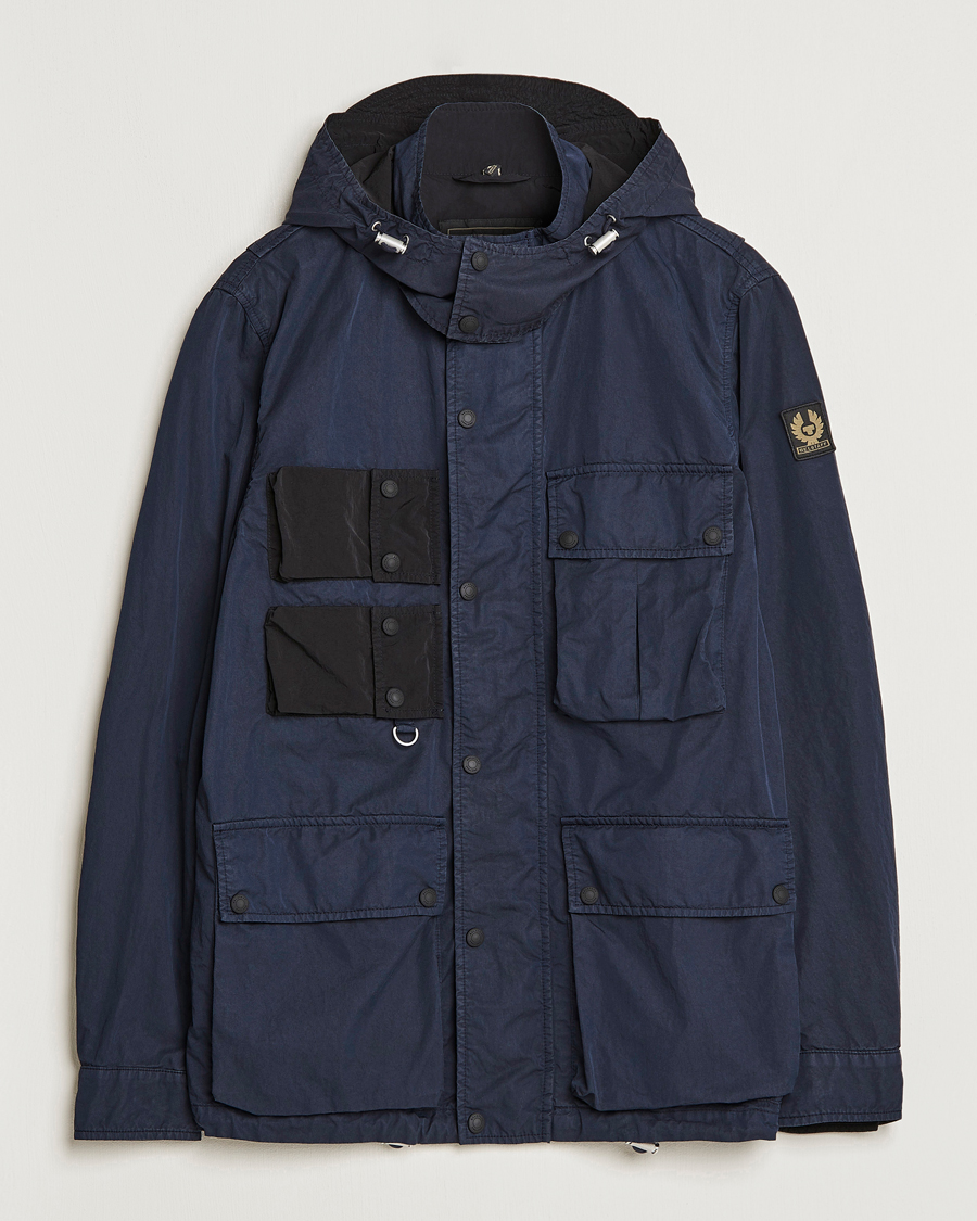 Men | Coats & Jackets | Belstaff | Deploy Cotton/Nylon Field Jacket Dark Ink/Black