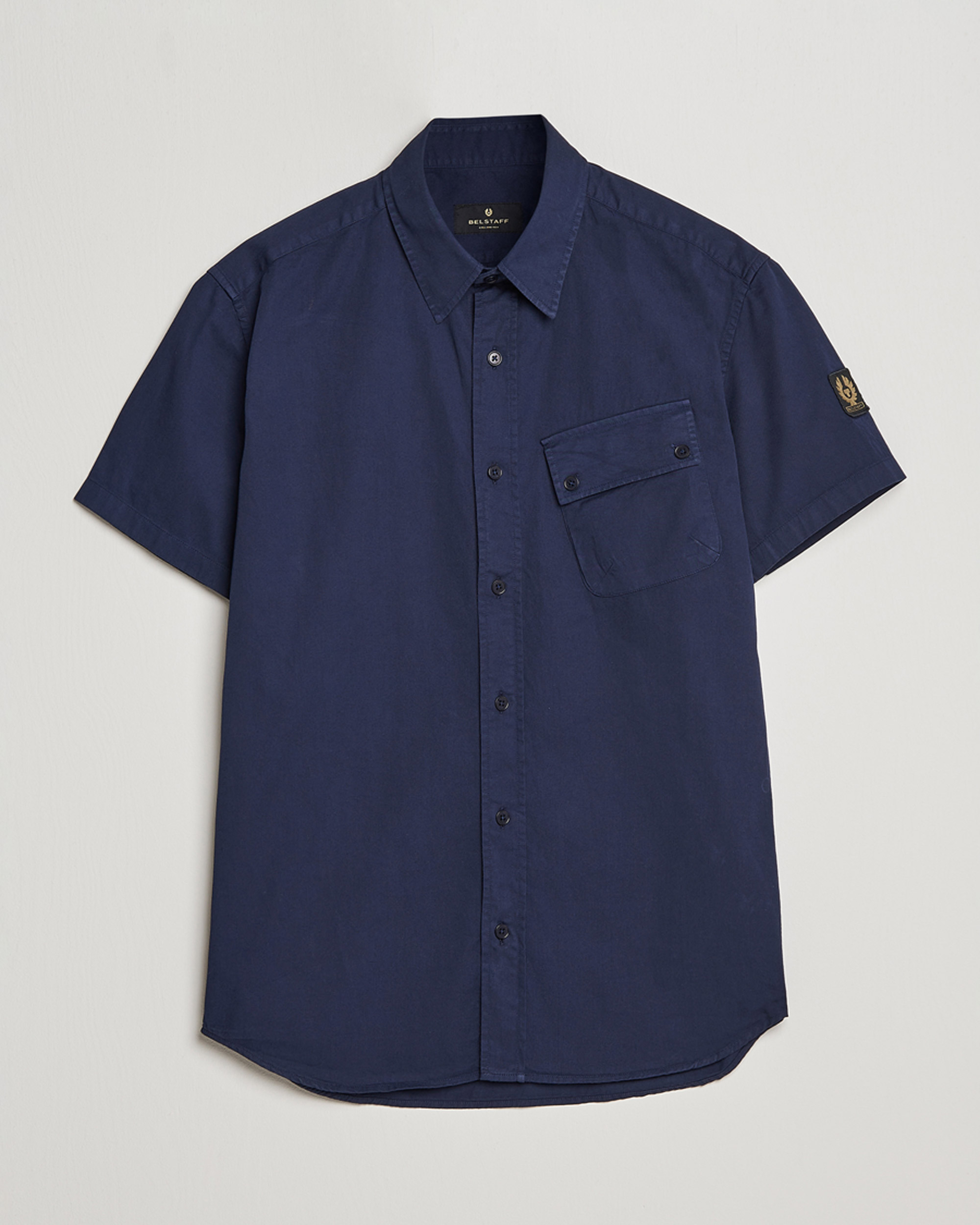 Men | Shirts | Belstaff | Short Sleeve Pitch Shirt Neep Navy