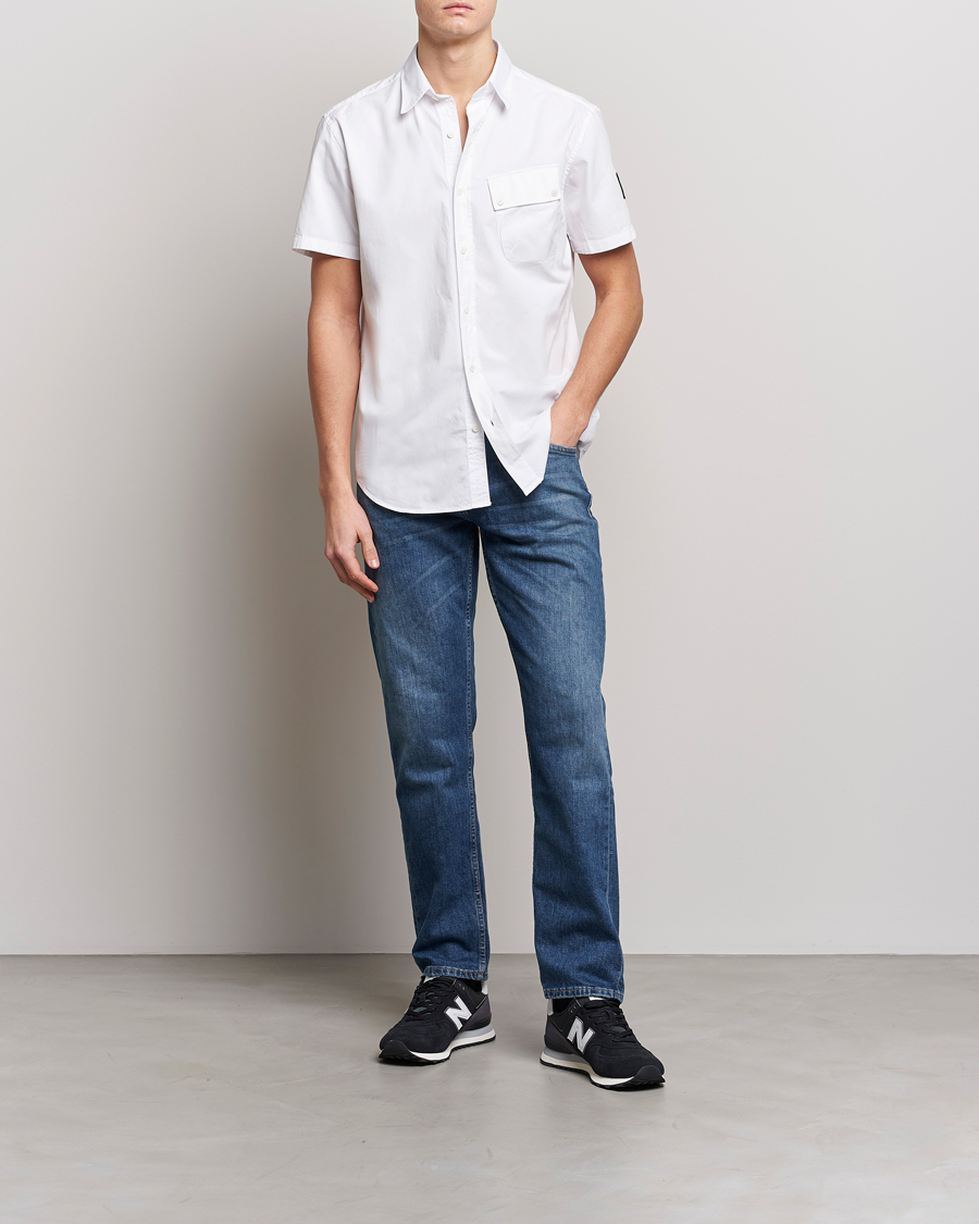 Men | Shirts | Belstaff | Short Sleeve Pitch Shirt White