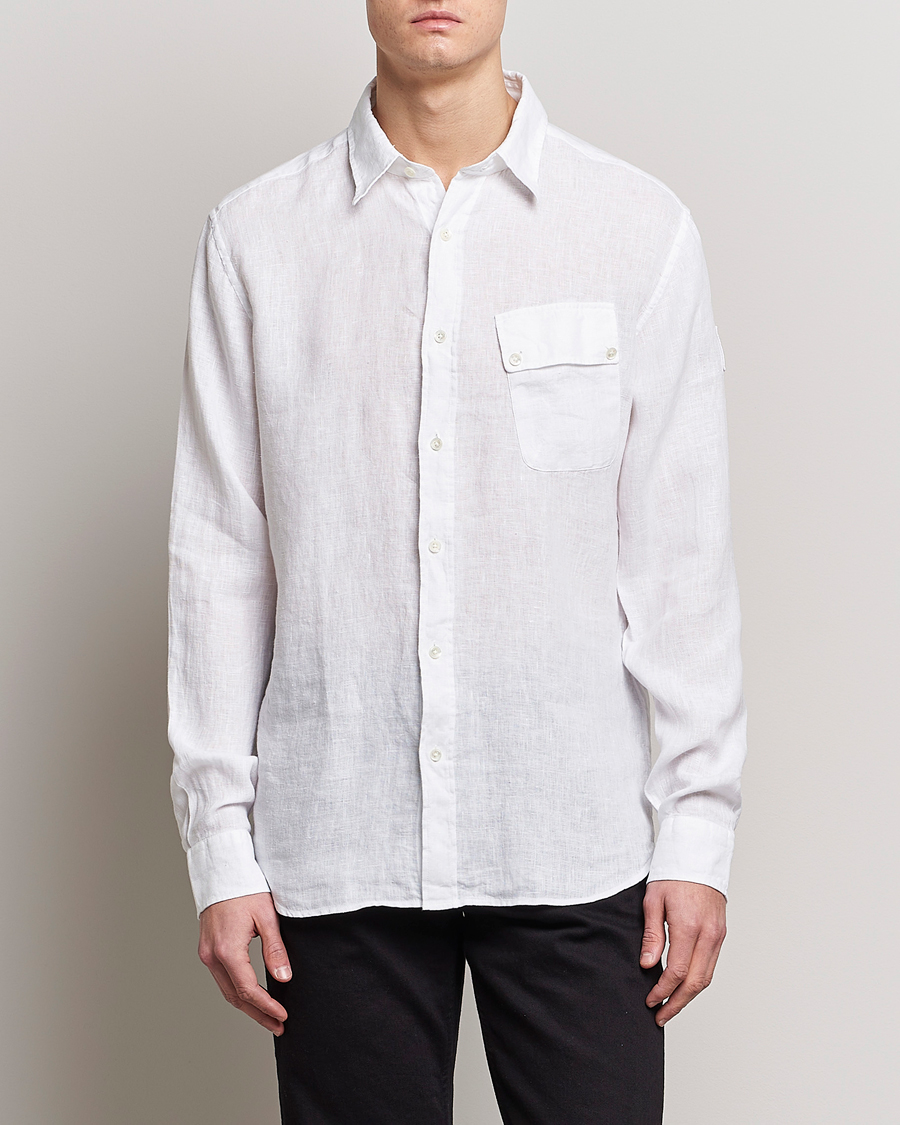 Men |  | Belstaff | Pitch Linen Pocket Shirt White