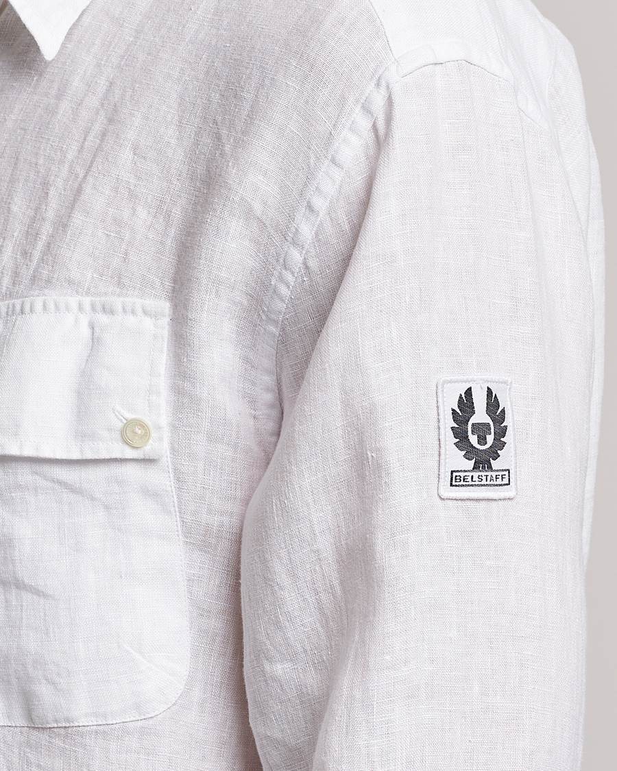 Men | Shirts | Belstaff | Pitch Linen Pocket Shirt White