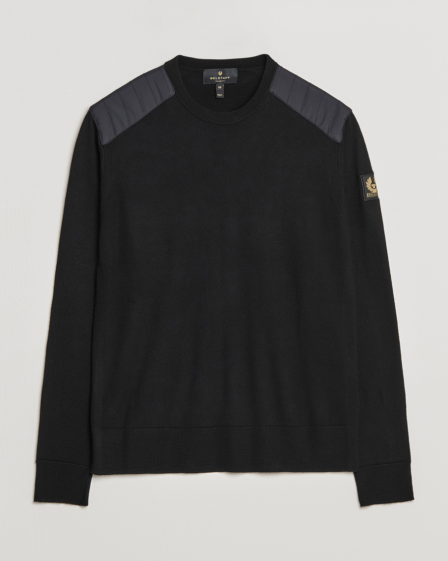 Men | Sweaters & Knitwear | Belstaff | Kerrigan Crew Neck Merino Sweatshirt Black