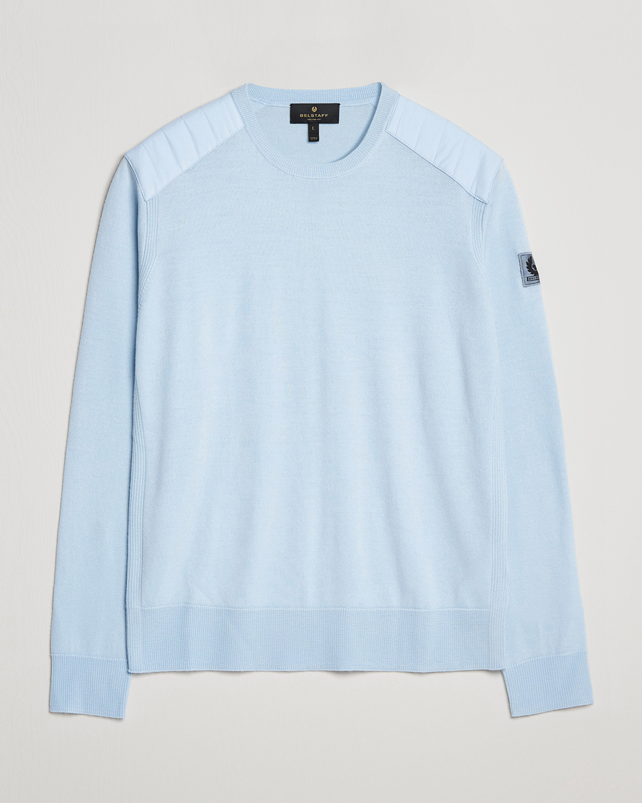 Men | Sweaters & Knitwear | Belstaff | Kerrigan Crew Neck Merino Sweatshirt Sky Blue