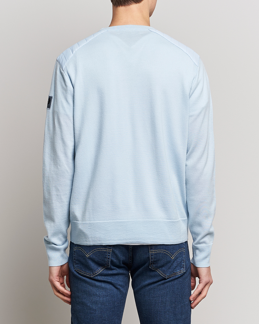 Men | Sweaters & Knitwear | Belstaff | Kerrigan Crew Neck Merino Sweatshirt Sky Blue