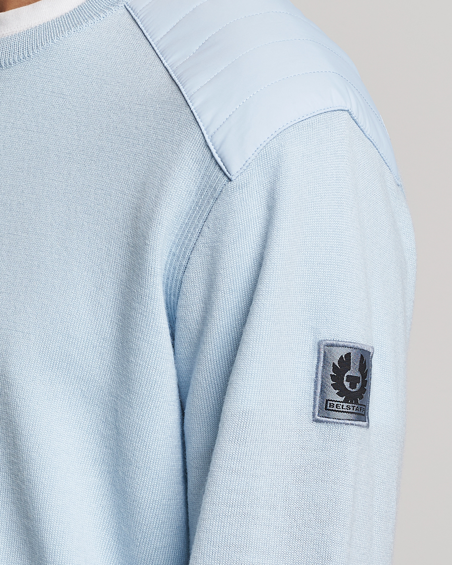 Men | Sweaters & Knitwear | Belstaff | Kerrigan Crew Neck Merino Sweatshirt Sky Blue