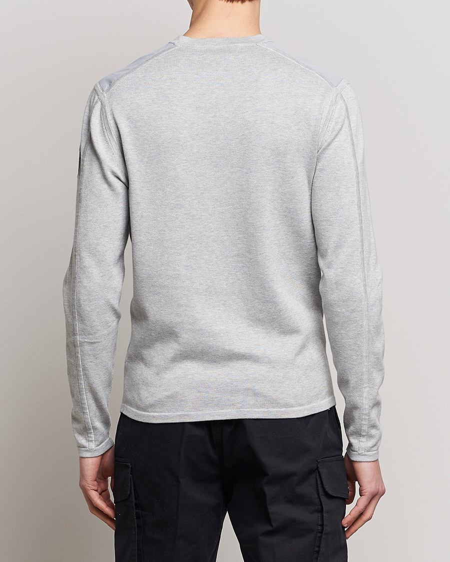 Men | Sweaters & Knitwear | Belstaff | Curve Cotton Crew Neck Old Silver Heather