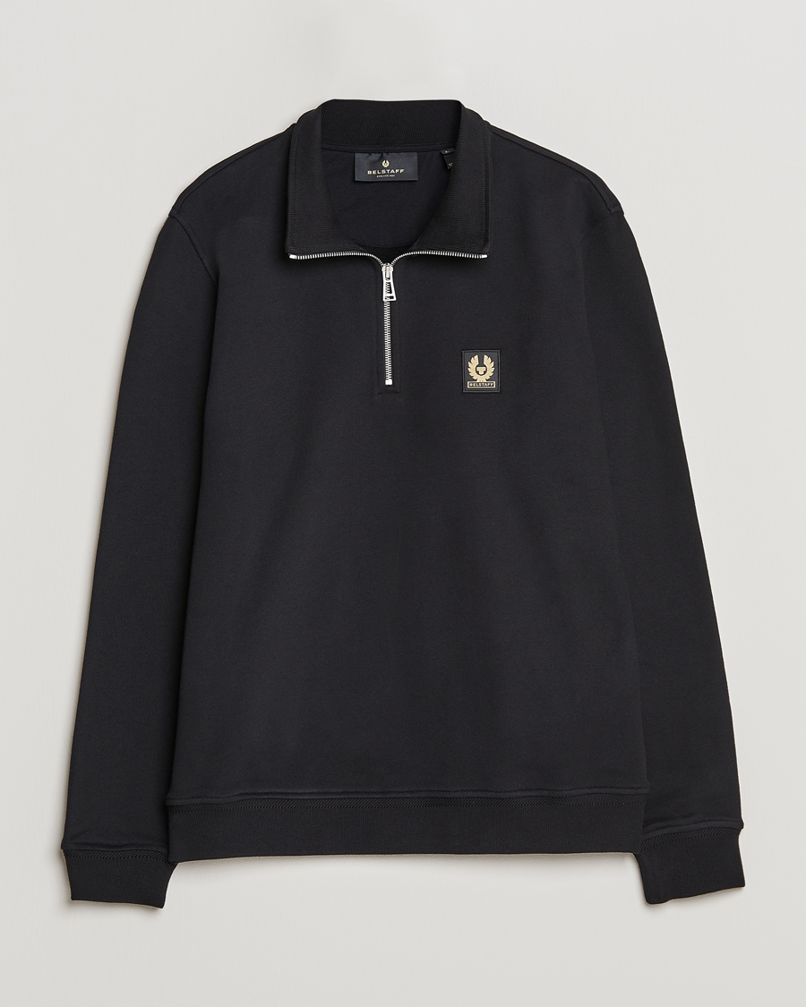 Men | Sweaters & Knitwear | Belstaff | Signature Half Zip Sweatshirt Black