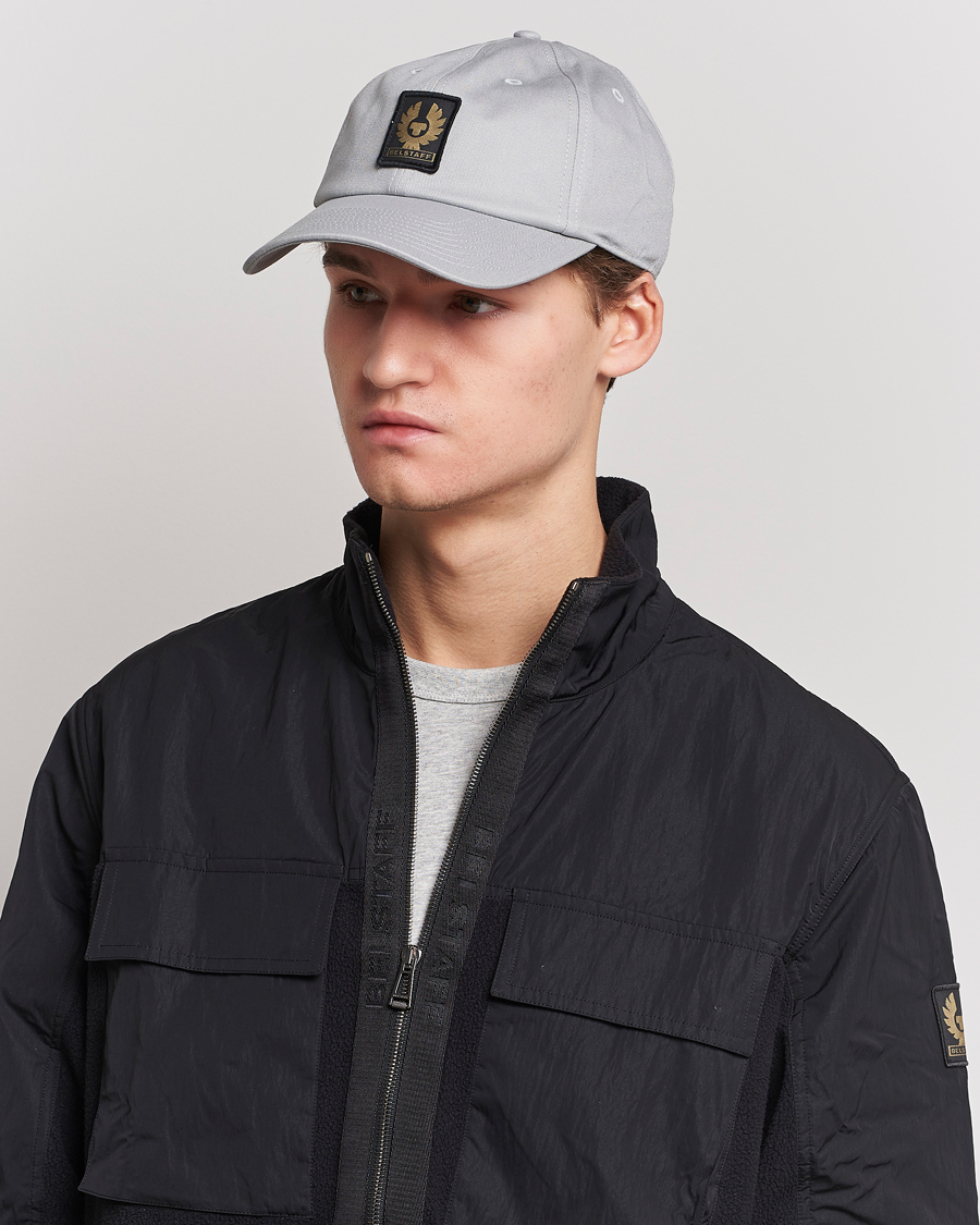 Men | Belstaff Phoenix Logo Cap Pearl Grey | Belstaff | Phoenix Logo Cap Pearl Grey