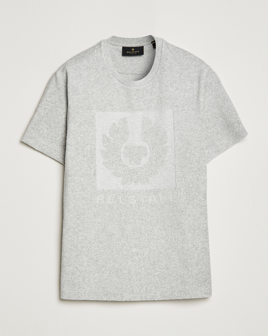 Men | T-Shirts | Belstaff | Turret Terry Logo T-Shirt Old Silver Heather
