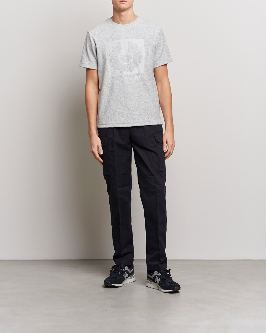 Men | T-Shirts | Belstaff | Turret Terry Logo T-Shirt Old Silver Heather