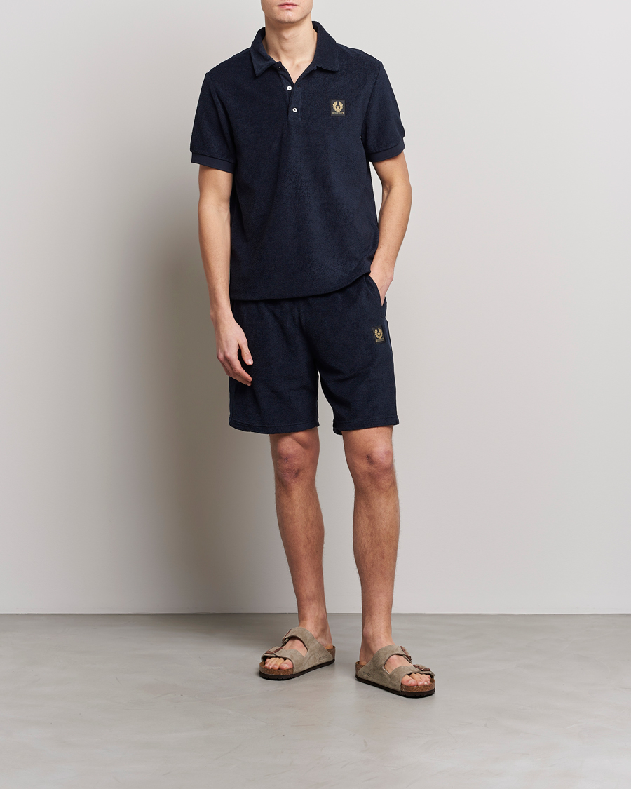 Men | Polo Shirts | Belstaff | Tether Terry Polo Dark Ink