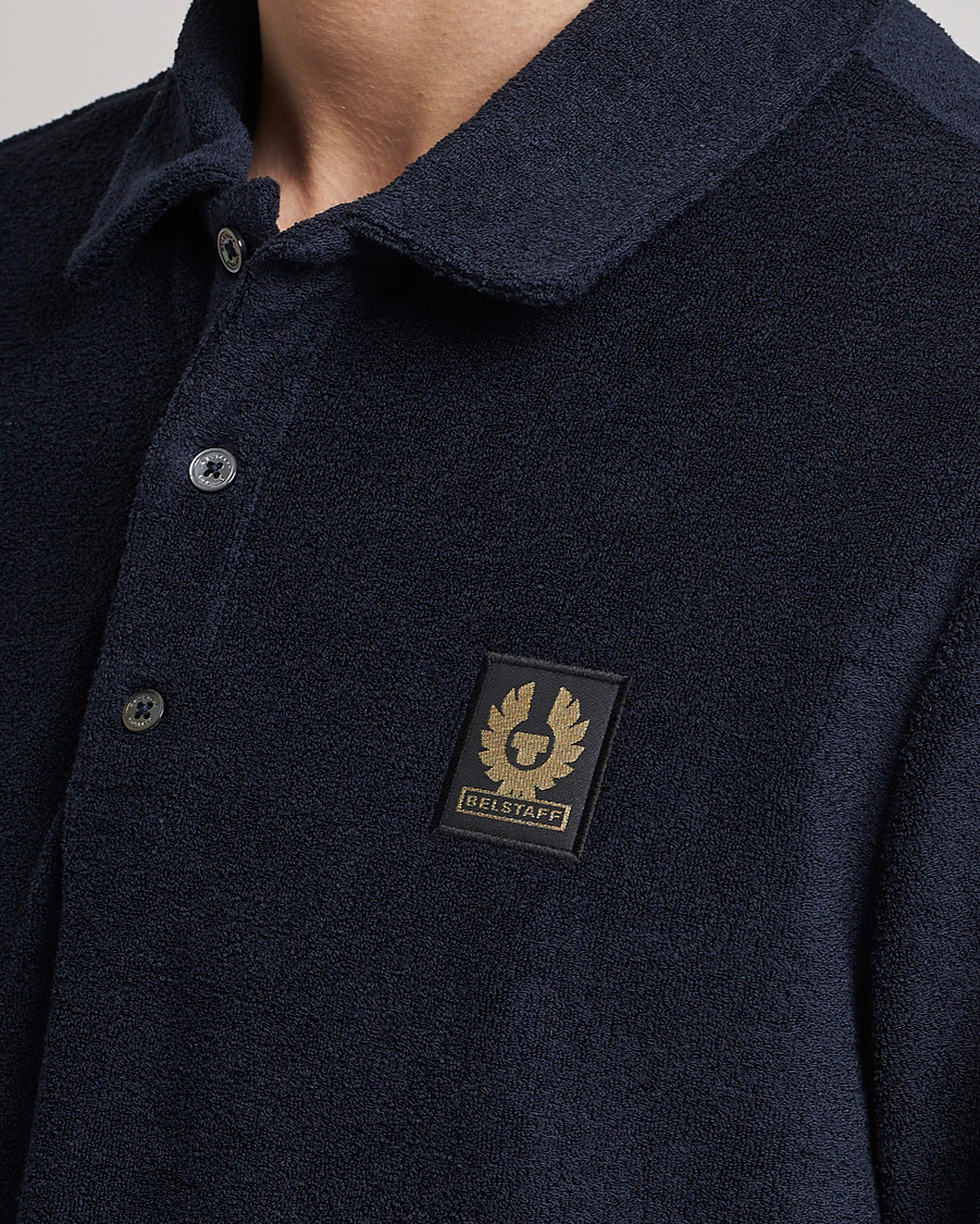 Men | Polo Shirts | Belstaff | Tether Terry Polo Dark Ink