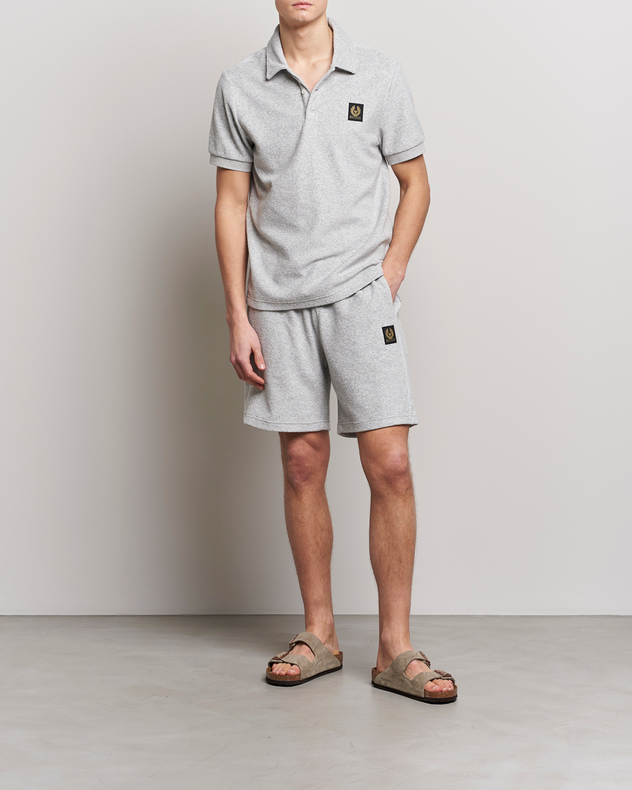 Men | Polo Shirts | Belstaff | Tether Terry Polo Old Silver Heather