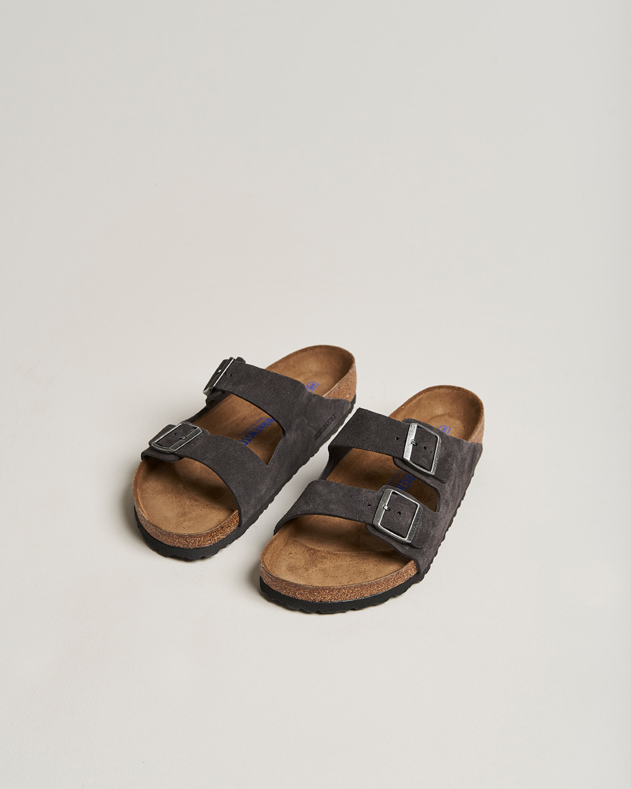 Men | Summer Shoes | BIRKENSTOCK | Arizona Soft Footbed Velvet Gray
