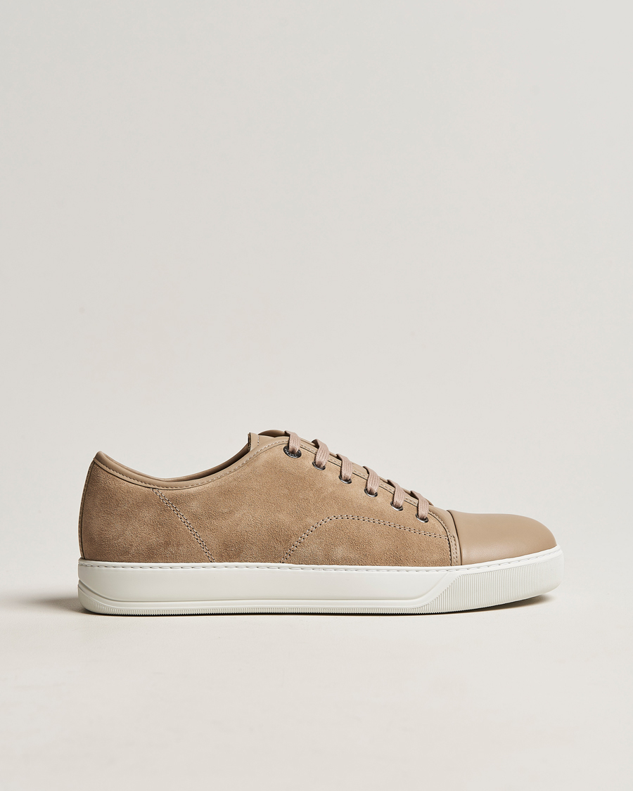 Men | Lanvin Nappa Cap Toe Sneaker Taupe | Lanvin | Nappa Cap Toe Sneaker Taupe