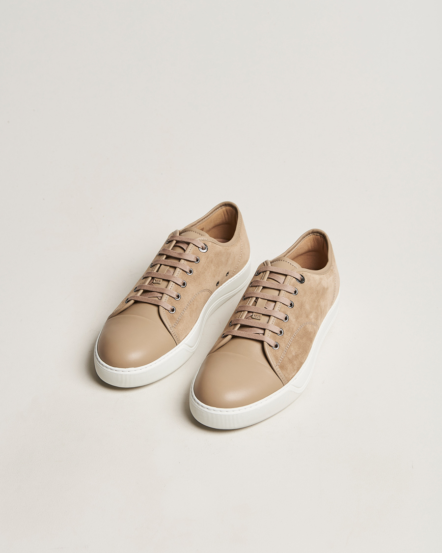 Men | Shoes | Lanvin | Nappa Cap Toe Sneaker Taupe 