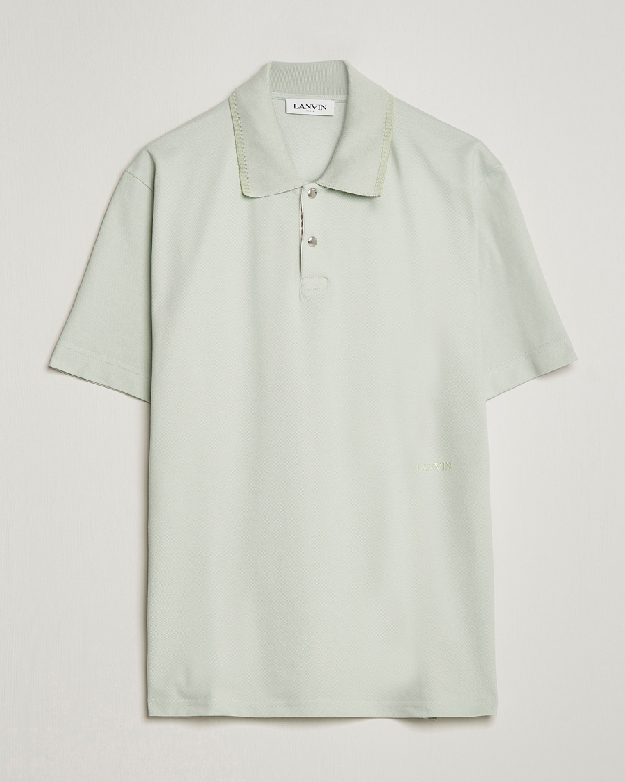 Men | Polo Shirts | Lanvin | Embroidered Logo Polo Shirt Sage