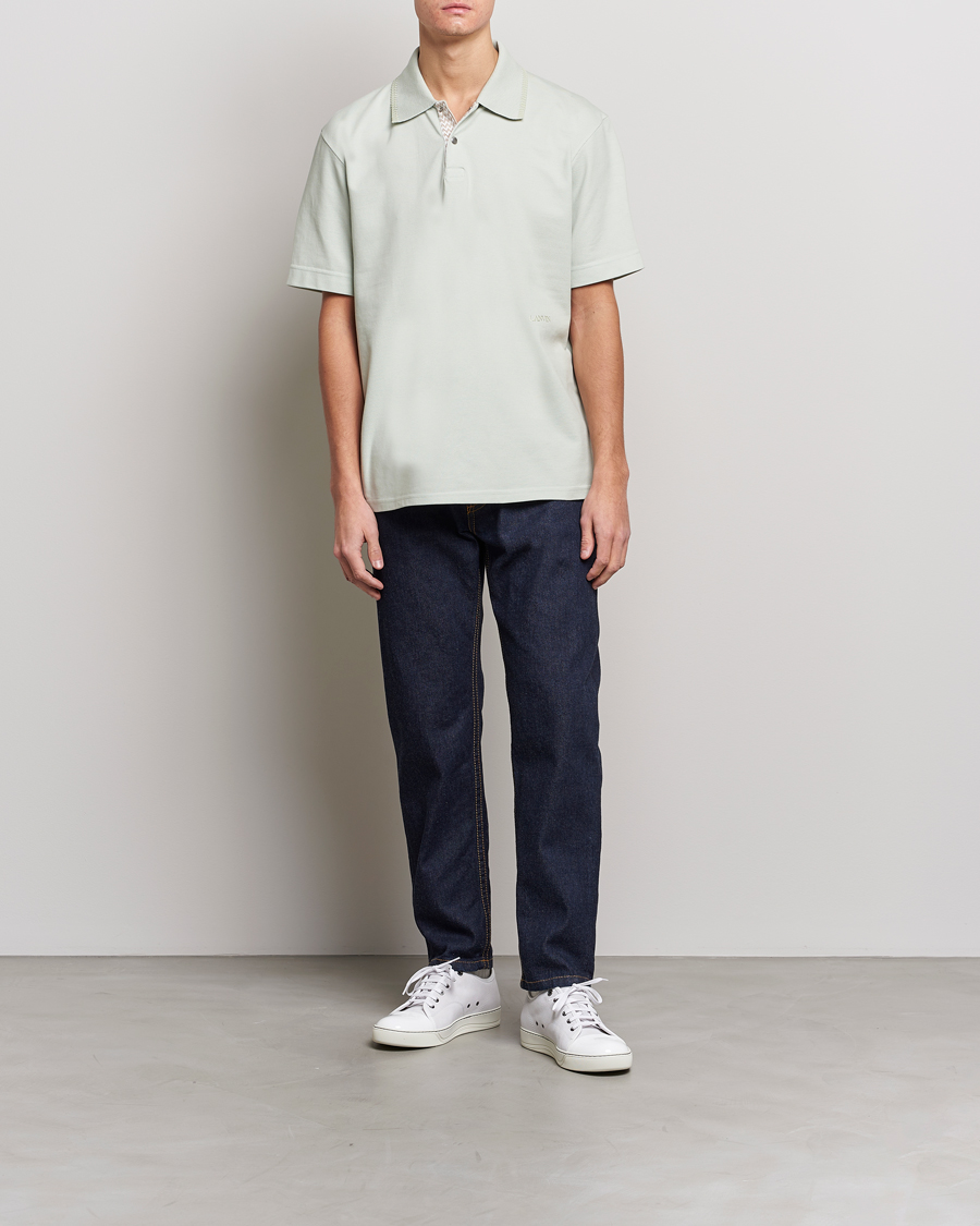 Men | Polo Shirts | Lanvin | Embroidered Logo Polo Shirt Sage