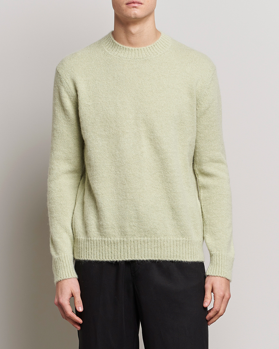 Men | Lanvin | Lanvin | Brushed Mohair Sweater Sage
