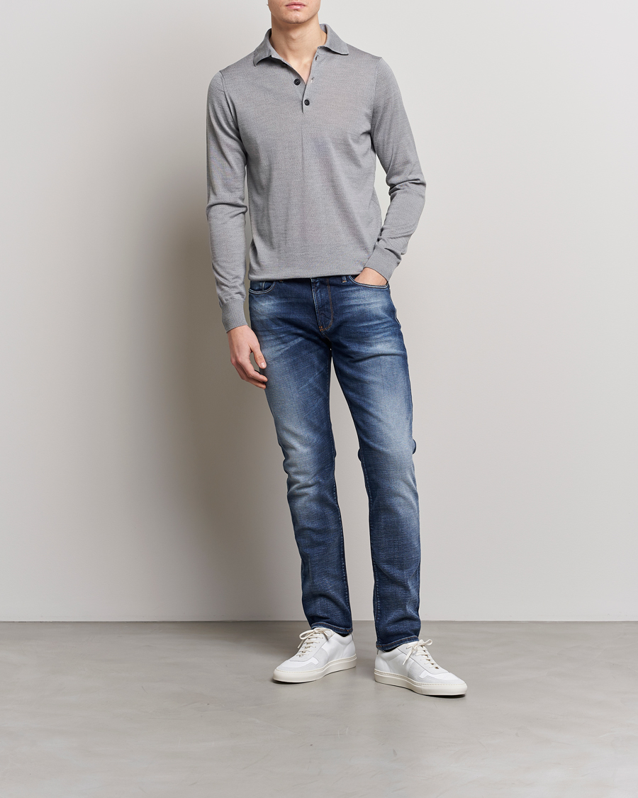 Men | Sweaters & Knitwear | Emporio Armani | Knitted Merino Pique Grey